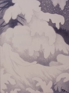 Śpiąca kobieta w perłach i pościeli autorstwa Theodor Kittelsen