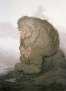Troll, który zastanawia się, ile ma lat autorstwa Theodor Kittelsen