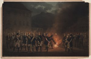 Procesja z pochodniami w Heidelbergu w dniu 30 stycznia 1857, 1857 autorstwa Theodor Verhas