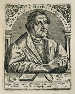 LUTER, Marcin (1483-1546). Niemiecki reformator religijny. Rytownictwo. HISZPANIA. MADRYT (WSPÓLNOTA AUTONOMICZNA). Madryt. Biblioteka Narodowa autorstwa Theodor de Bry