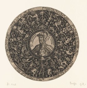 Medalion z popiersiem Kapitana Szaleństwa, Theodora de Bry, ok. 1577-1578 autorstwa Theodor de Bry