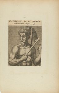 Nacol-Absov, Roi Du Promon-/toire des.... (z książki Les Vrais Pourtraits et Vies des Hommes Illustres) autorstwa Theodor de Bry