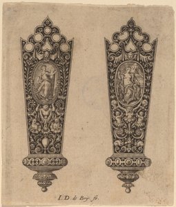 Ozdoba na rękojeść noża autorstwa Theodor de Bry