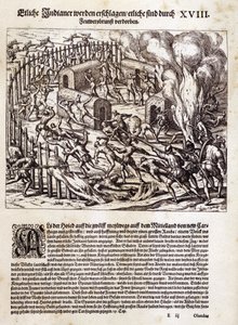 Ameryka Południowa: Hiszpańscy konkwistadorzy palą i plądrują rdzenną wioskę