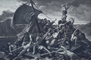 Tratwa Meduzy (lito) autorstwa Theodore (after) Gericault