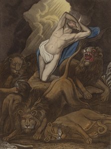 Daniel w jaskini lwów (akwaforta)