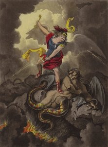 Szatan przykuty (akwaforta)