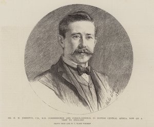 Pan H H Johnston, Komisarz i Konsul Generalny w Brytyjskiej Afryce Środkowej, przebywa obecnie z wizytą w Anglii autorstwa Theodore Blake Wirgman