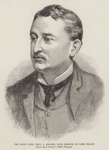 Wielce Szanowny Cecil J Rhodes, późny premier Cape Colony autorstwa Theodore Blake Wirgman