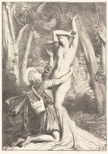 Apollo i Dafne autorstwa Théodore Chassériau
