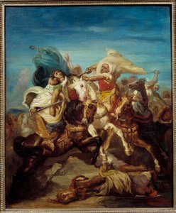 Bitwa jeźdźców arabskich Obraz Theodore Chasseriau (1819-1856) 1856 Nd. 0,65x0,54m² autorstwa Théodore Chassériau