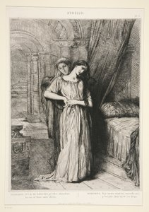 «Desdemona», tabl. 8 z Otella (akt IV, scena III) autorstwa Théodore Chassériau