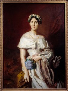 Portret Mademoiselle de Cabarrus (Marie-Therese de Cabarrus). Obraz Theodore Chasseriau (1819-1856) autorstwa Théodore Chassériau