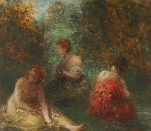 Kąpiący się, ok. 1871-74 (olej na płótnie) autorstwa Theodore Fantin-Latour