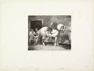 A  Horse being Shod (Konia, któremu zakutuje się podkowy) autorstwa Theodore Gericault