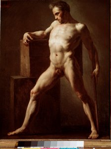 Academie Akademickie badanie nagiego ciała. Obraz Jean Louis Theodore Gericault (1791-1824) 1808-1812 Nd. 79x62 cm Rouen, musee des Beaux Arts autorstwa Theodore Gericault