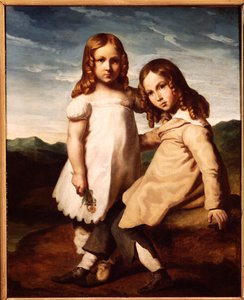 Alfred Dedreux (1810-60) jako dziecko ze swoją siostrą Elisabeth, 1816-17 autorstwa Theodore Gericault