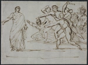 Zabójstwo Tyberiusza autorstwa Theodore Gericault