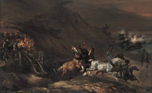 Posuwająca się artyleria autorstwa Theodore Gericault
