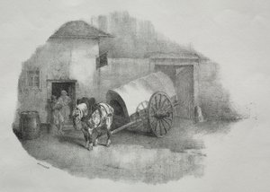 Koń wózkowy z podłużnic autorstwa Theodore Gericault