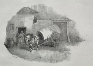 Koń wozowy wyciągnięty z mułów. autorstwa Theodore Gericault