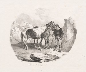 Konie Owernii, 1822. autorstwa Theodore Gericault