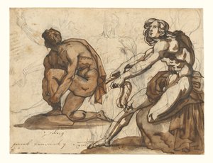 Akty klasyczne (strona przednia); Rzeźby klasyczne (strona tylna) autorstwa Theodore Gericault
