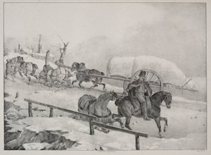 Cztery różne tematy: Wagon wspinający się na wzgórze autorstwa Theodore Gericault