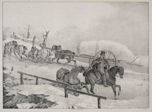 Cztery różnorodne tematy: Wagon wspinający się na wzgórze. autorstwa Theodore Gericault