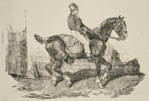 Géricault - Koń powożony przez stępaka, 1820 r. autorstwa Theodore Gericault