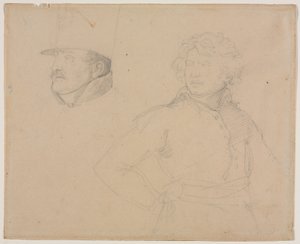 Géricault - Studium dwóch żołnierzy, 1818-1819 autorstwa Theodore Gericault