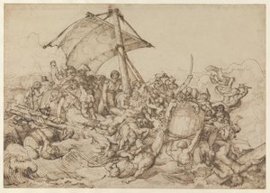 Tratwa z rozbitkami z fregaty „Médusa” autorstwa Theodore Gericault