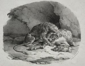 Horse Devoured by a Lion autorstwa Theodore Gericault