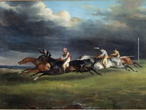 Wyścig konny mówi derby w Epsom Painting by Theodore Gericault autorstwa Theodore Gericault
