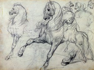 Konie autorstwa Theodore Gericault