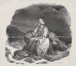 Śnię o niej w rozbijających się falach, 1818. autorstwa Theodore Gericault