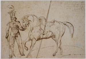 Lancer i koń autorstwa Theodore Gericault