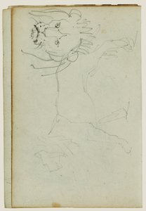 Idący lew, twarz lwa autorstwa Theodore Gericault