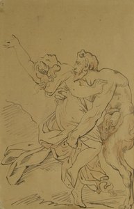 Nimfa i Satyr autorstwa Theodore Gericault