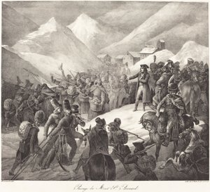 Passage du Mont St. Bernard (Armia Napoleona przekraczająca Przełęcz św. Bernarda) autorstwa Theodore Gericault