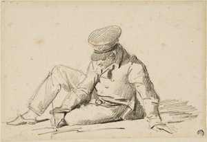 Chłopiec rysujący na ulicy autorstwa Theodore Gericault