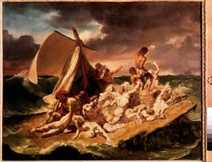Studium przygotowawcze do tratwy Meduzy (olej na płótnie) autorstwa Theodore Gericault
