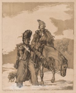 Powrót z Rosji, ok. godz. 1818. autorstwa Theodore Gericault