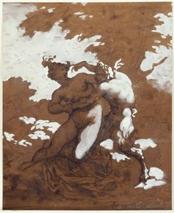 Satyr i nimfa autorstwa Theodore Gericault