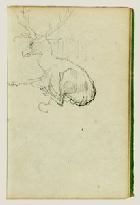 Siedzący jeleń autorstwa Theodore Gericault