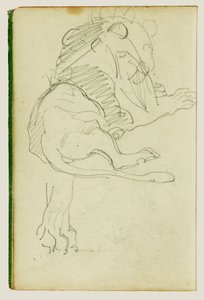 Siedzący lew autorstwa Theodore Gericault