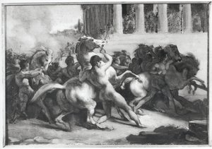 Studia do wyścigu koni barbarzyńskich autorstwa Theodore Gericault