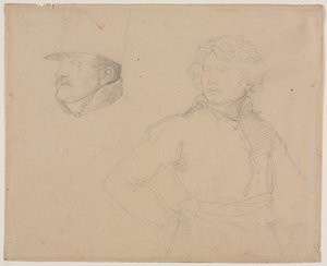 Studium dwóch żołnierzy autorstwa Theodore Gericault