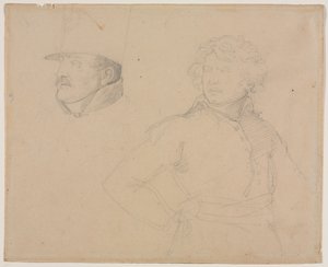 Studium Dwóch Żołnierzy, 1818-1819. autorstwa Theodore Gericault