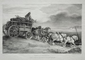 Wagon na węgiel, 1821. autorstwa Theodore Gericault